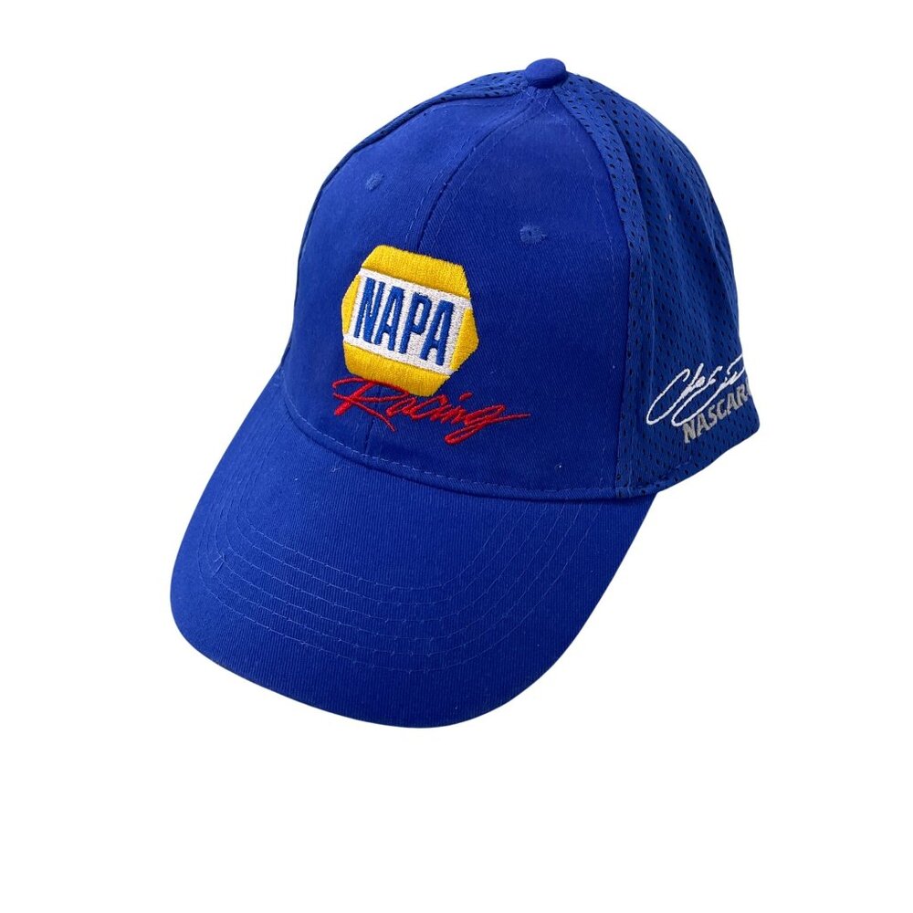 Napa Racing Adjustable Hat One Size Mesh Team Nascar Cup Blue White Athleisure